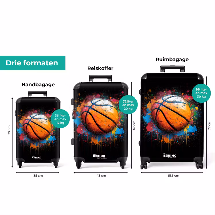 Koffer - Oranje basketbal te midden van verfspetters — 8