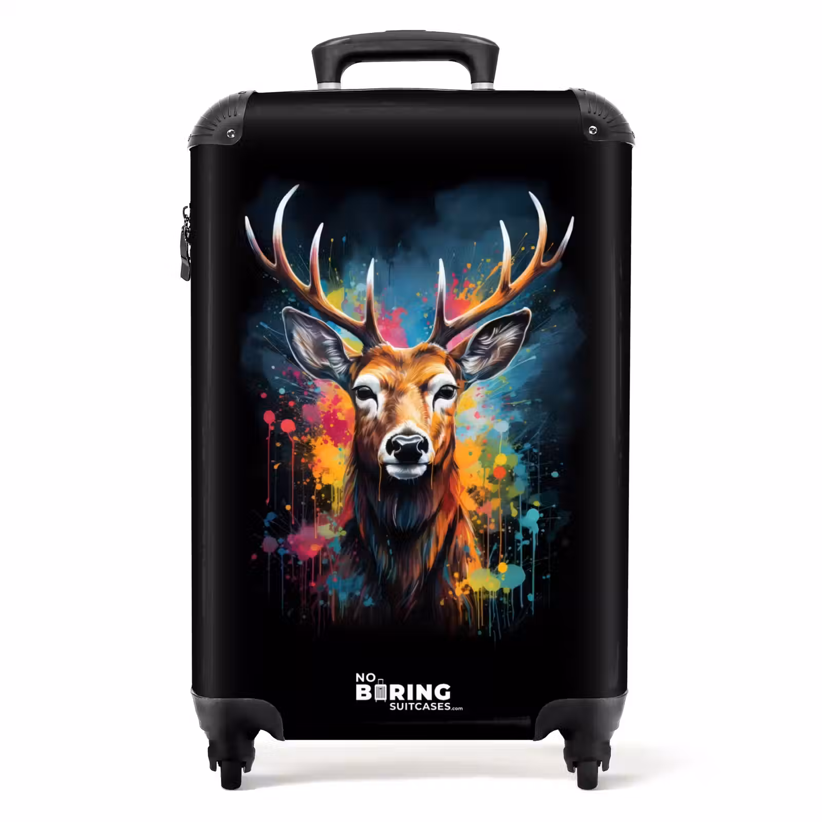 Koffer - Hert met gewei tussen graffiti spray — 1