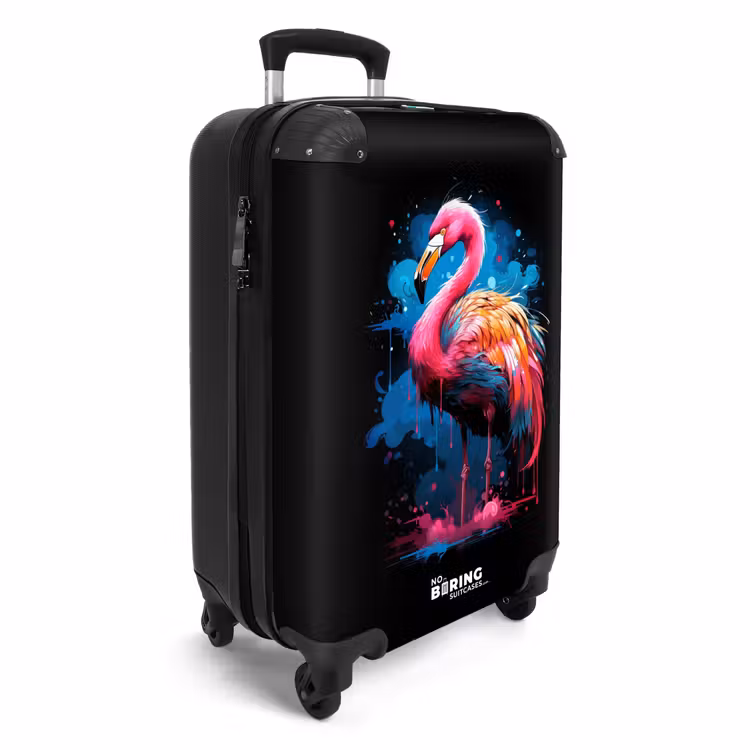 Koffer - Gekleurde flamingo voor een verfexplosie — 2
