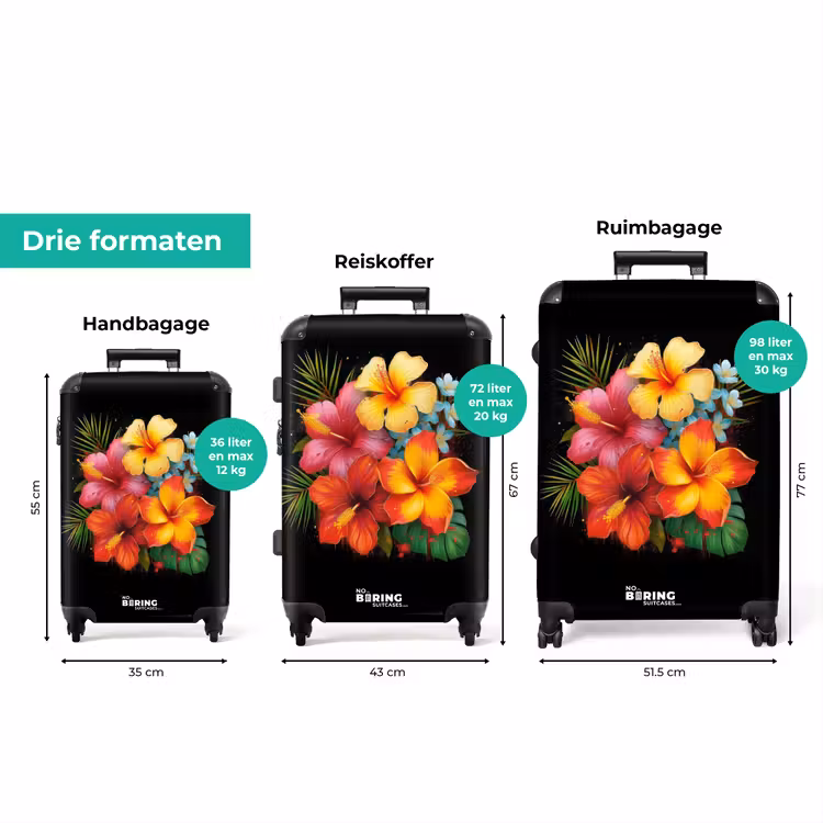 Koffer - Tropische bloemen in street art stijl — 8
