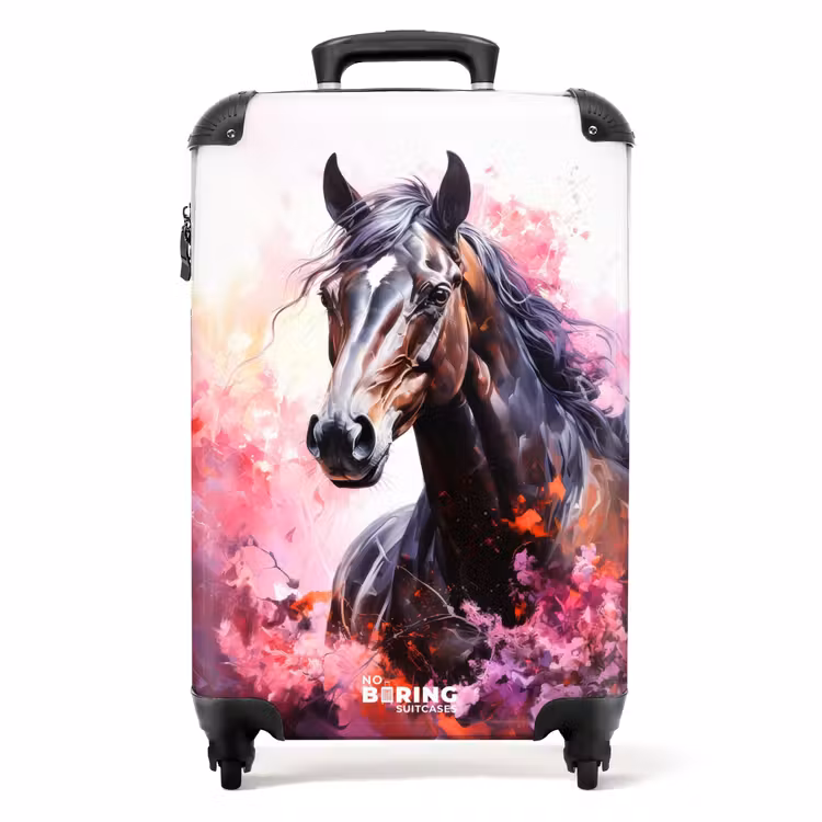 Koffer - Aquarel paard in kleurexplosie — 1