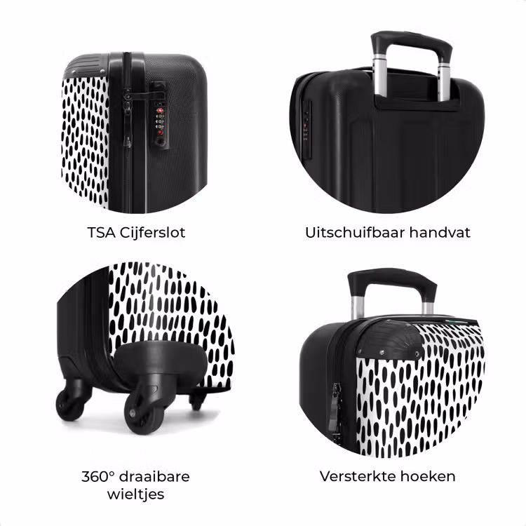 Koffer - Ovale stippen op witte achtergrond — 7