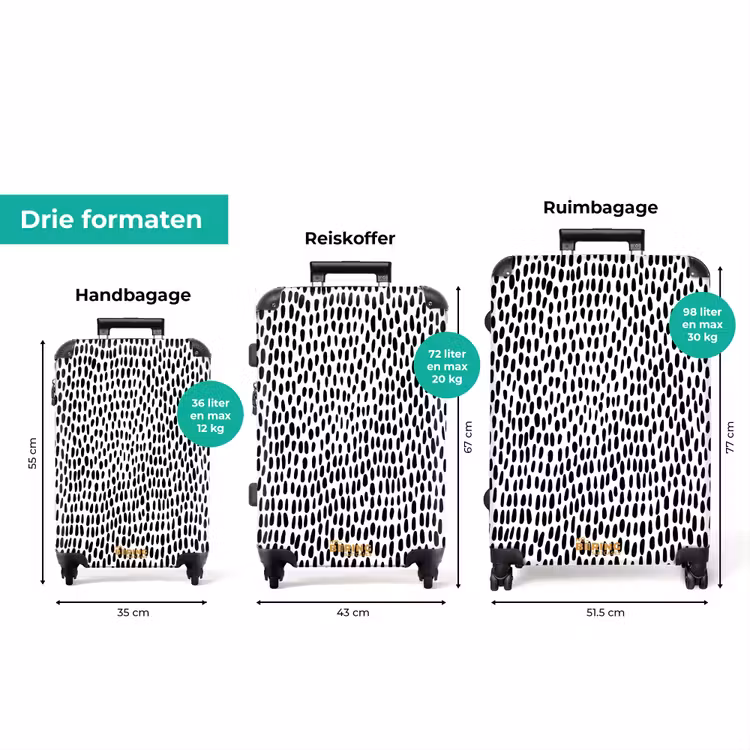 Koffer - Ovale stippen op witte achtergrond — 8