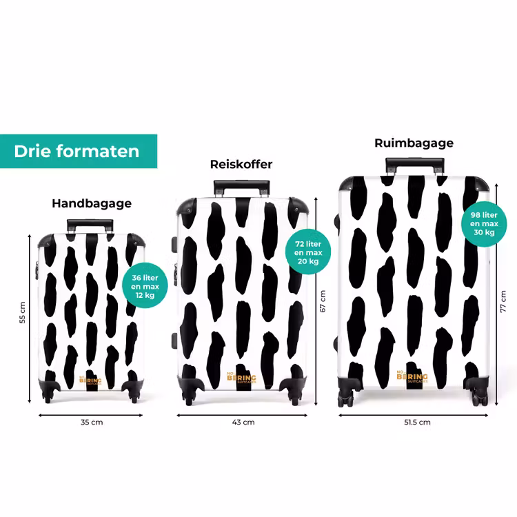 Koffer - Zwarte vormen op een witte achtergrond — 8
