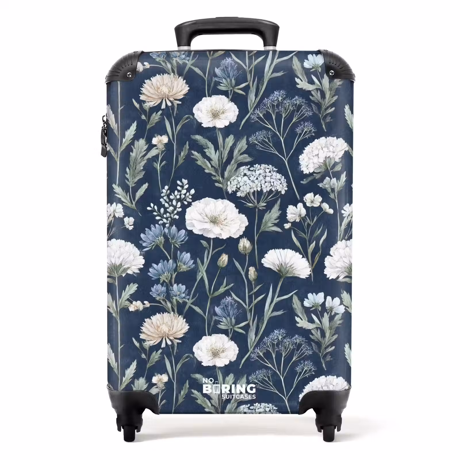 Koffer - Bloemen patroon blauw — 1