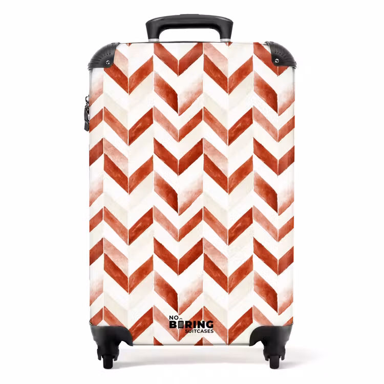 Koffer - Pijlen patroon rood — 1