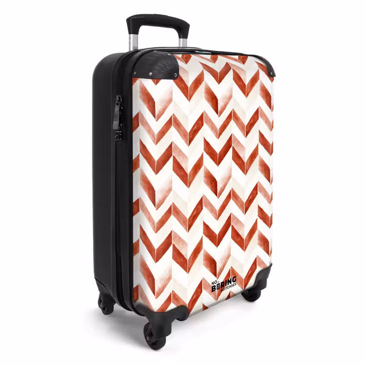 Koffer - Pijlen patroon rood — 2
