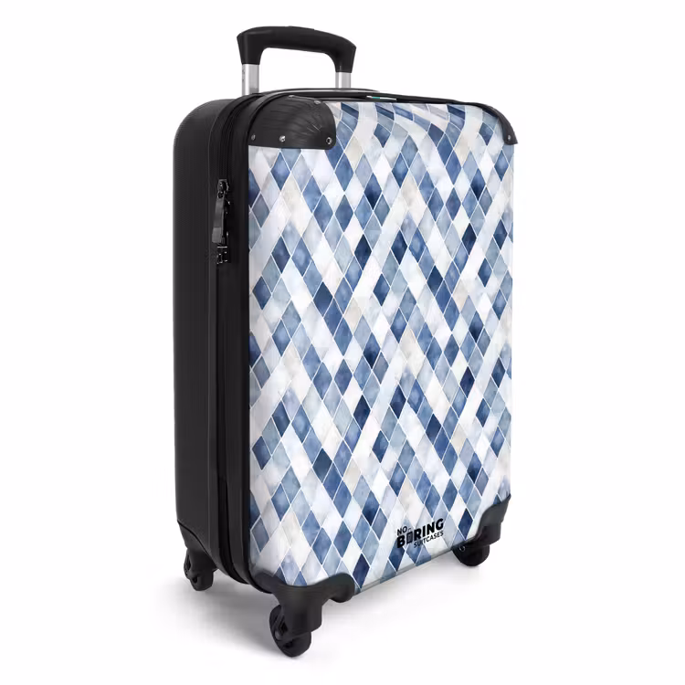 Koffer - Ruit patroon blauw — 2