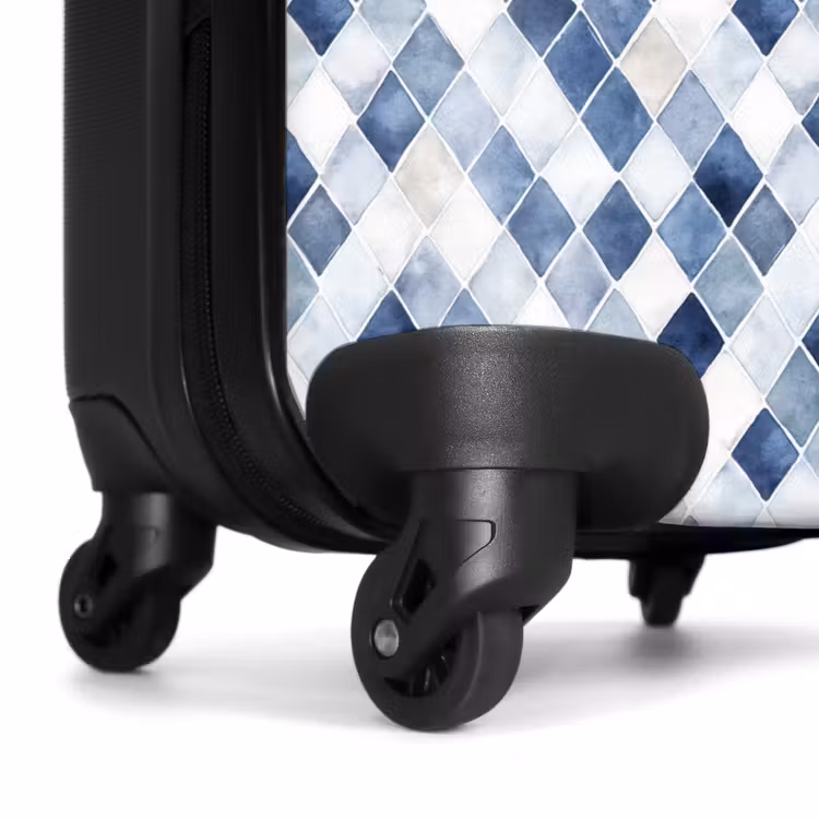 Koffer - Ruit patroon blauw — 6