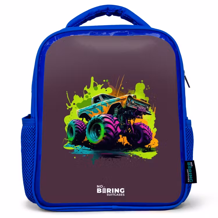 Kinderrugzak - Blauw - Neon Wheels — 1