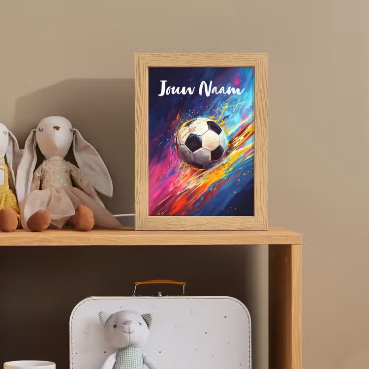 Nachtlampje met naam - Neon - Voetbal - Kleurrijk — 3