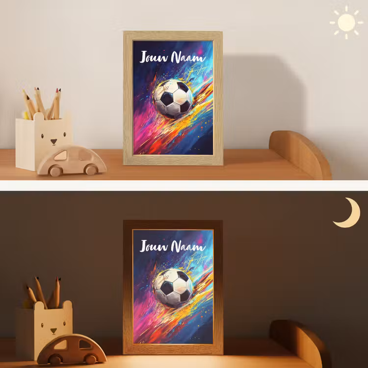 Nachtlampje met naam - Neon - Voetbal - Kleurrijk — 5