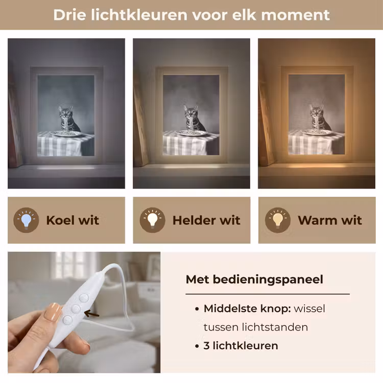 Tafellamp - Bengaal - Kat - Tafelkleed - Zwart - Wit - Dier — 6