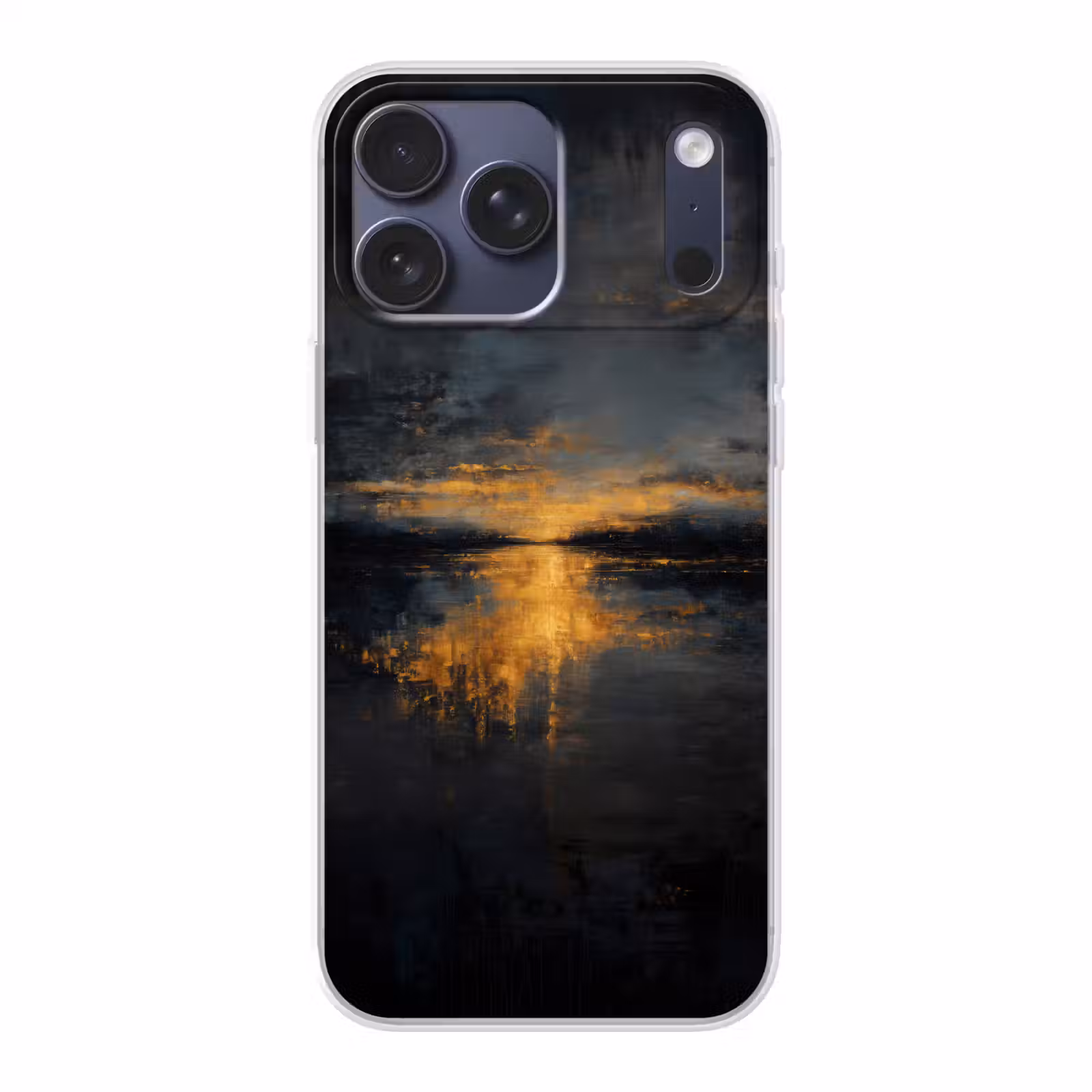 Telefoonhoesje Softcase - Gouden Reflectie op Water — 1