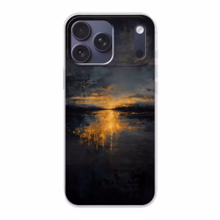 Telefoonhoesje Softcase - Gouden Reflectie op Water — 1