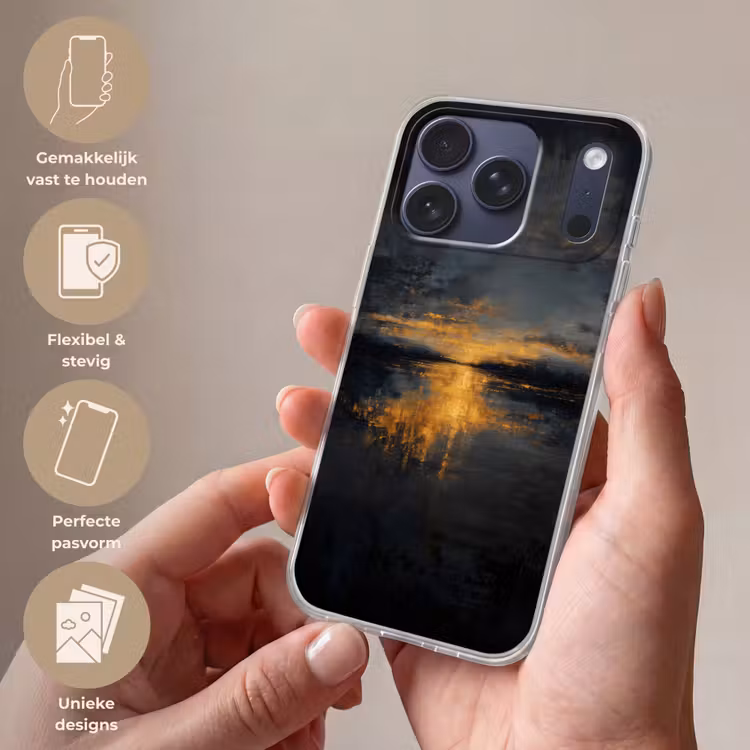 Telefoonhoesje Softcase - Gouden Reflectie op Water — 4