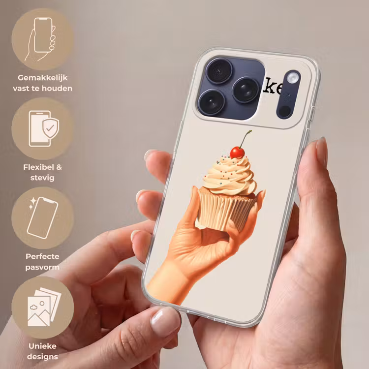 Telefoonhoesje Softcase - Cupcake - Zoet - Kers — 4