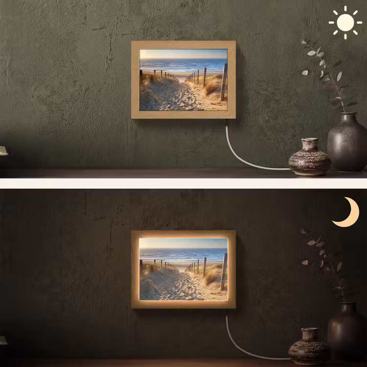 Lightbox - Wandlamp - Strand - Zee - Nederland - Duinen - Zon — 3