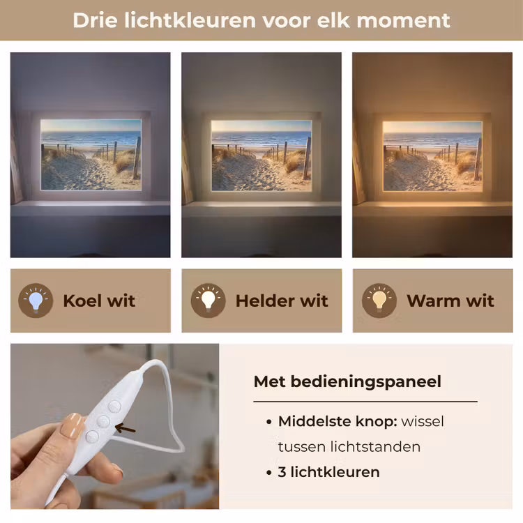 Lightbox - Wandlamp - Strand - Zee - Nederland - Duinen - Zon — 7