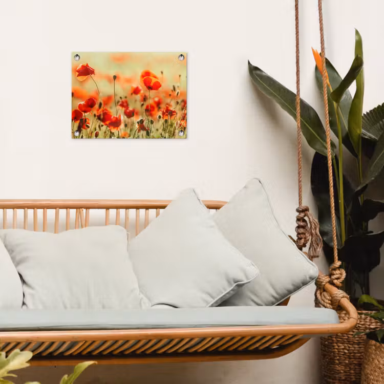 Tuinposter - Klaprozen - Bloemen - Rood - Bloemenveld — 5