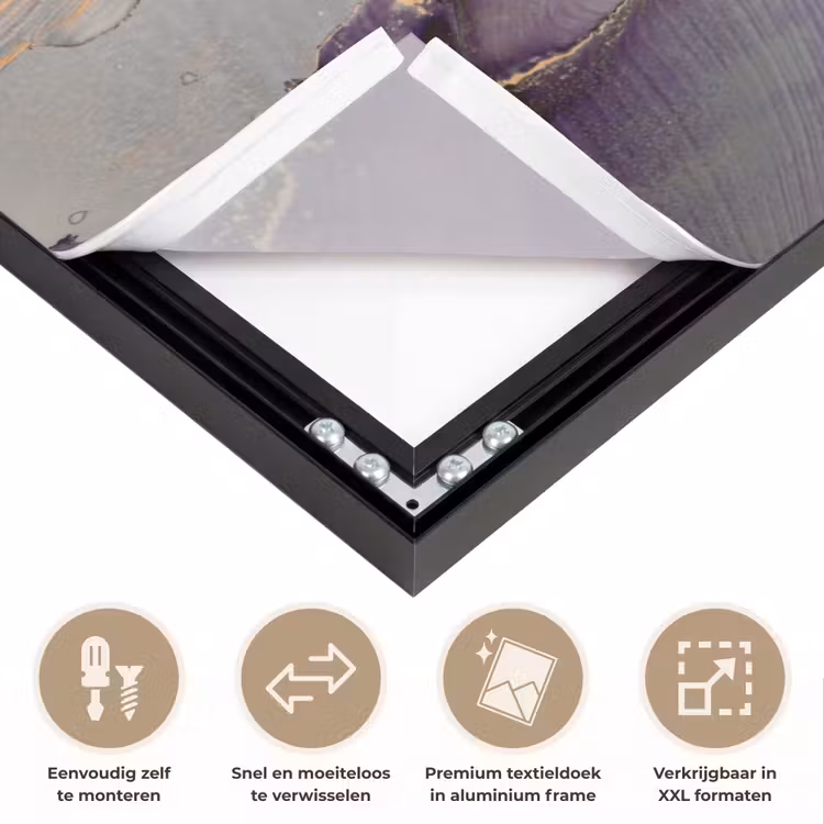 Art Frame - Goud - Paars - Marmer — 4