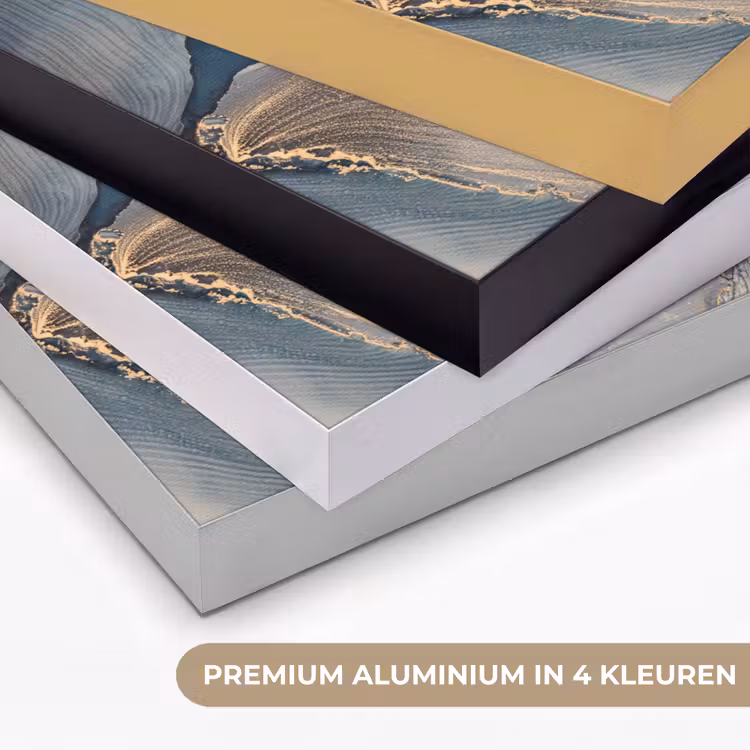 Art Frame - Marmer - Grijs - Blauw - Luxe - Goud — 2