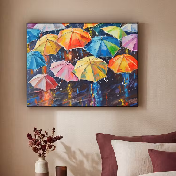 Art Frame - Paraplu's - Schilderij - Kunst - Regenboog — 3