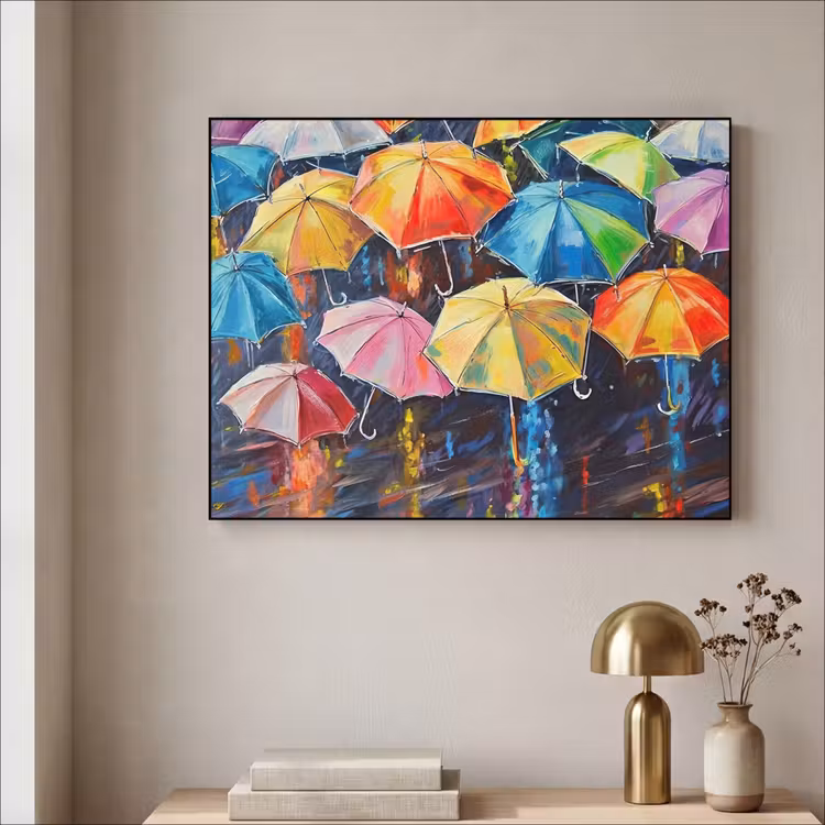 Art Frame - Paraplu's - Schilderij - Kunst - Regenboog — 5