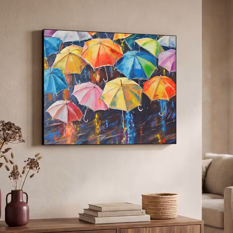 Art Frame - Paraplu's - Schilderij - Kunst - Regenboog — 7