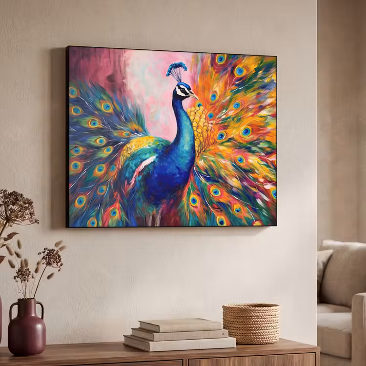Art Frame - Pauw - Dieren - Schilderij - Regenboog — 7