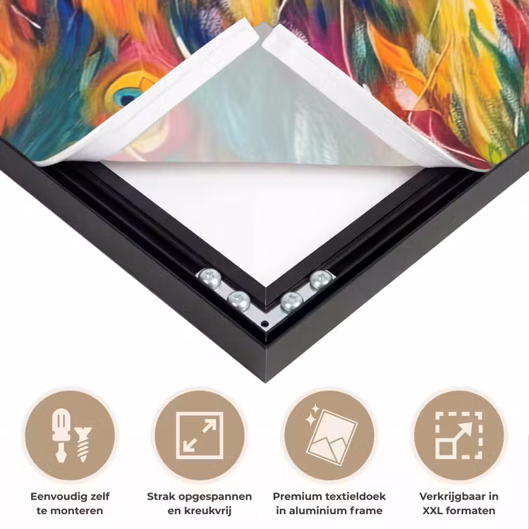 Art Frame - Pauw - Dieren - Schilderij - Regenboog — 8