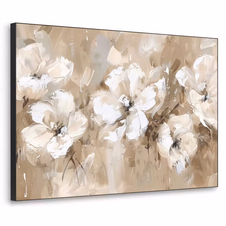 Art Frame - Bloemen - Beige - Abstract - Modern — 1