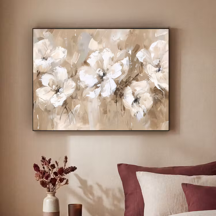 Art Frame - Bloemen - Beige - Abstract - Modern — 3
