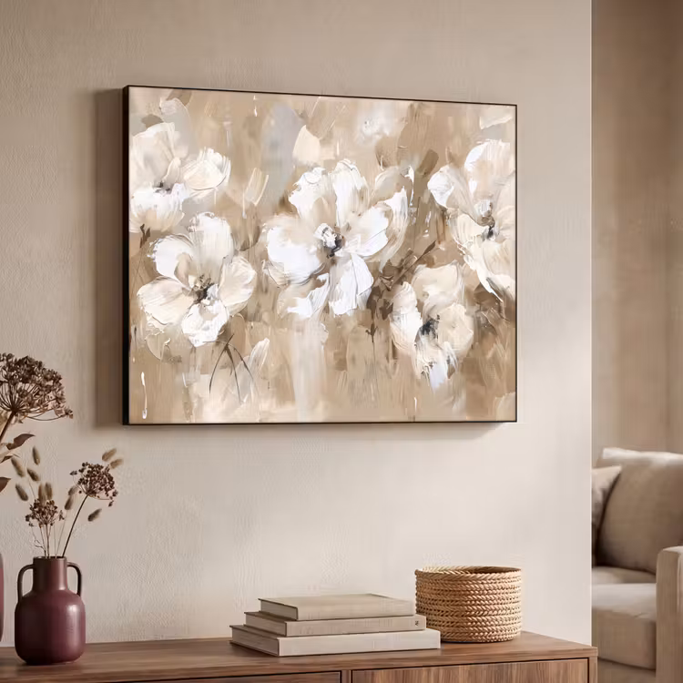 Art Frame - Bloemen - Beige - Abstract - Modern — 7