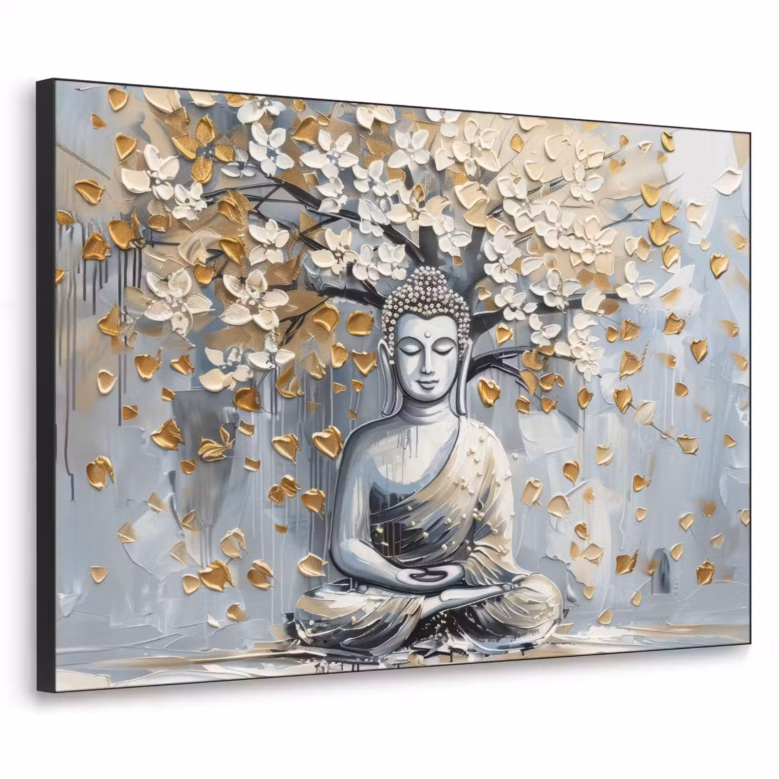 Art Frame - Boeddha - Bloemen - Boom - Goud - Modern — 1