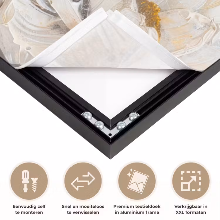 Art Frame - Boeddha - Bloem - Lotus - Wit - Goud - Zen — 4