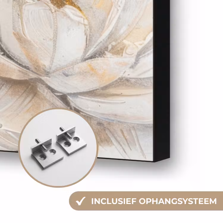 Art Frame - Boeddha - Bloem - Lotus - Wit - Goud - Zen — 6