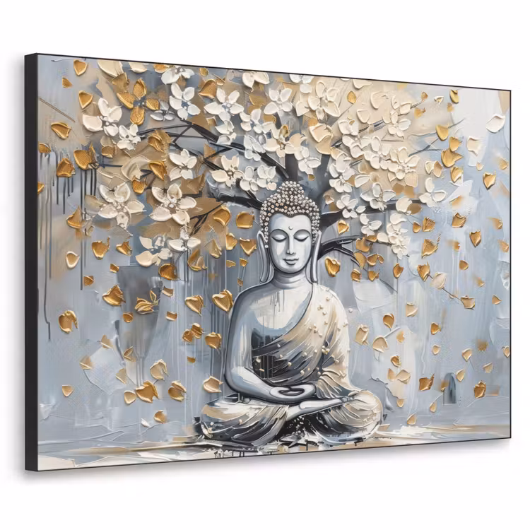Art Frame - Boeddha - Bloemen - Boom - Goud - Modern — 1