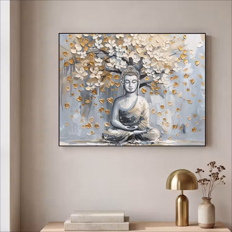 Art Frame - Boeddha - Bloemen - Boom - Goud - Modern — 5