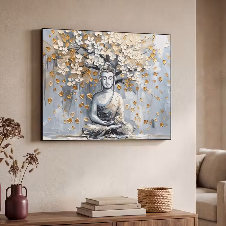 Art Frame - Boeddha - Bloemen - Boom - Goud - Modern — 7