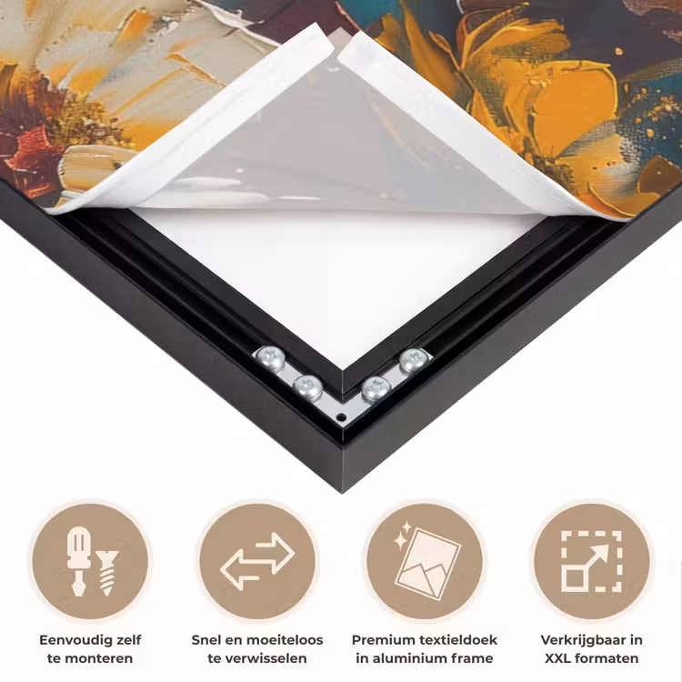 Art Frame - Buddha - Bloemen - Kleurrijk - Modern — 4