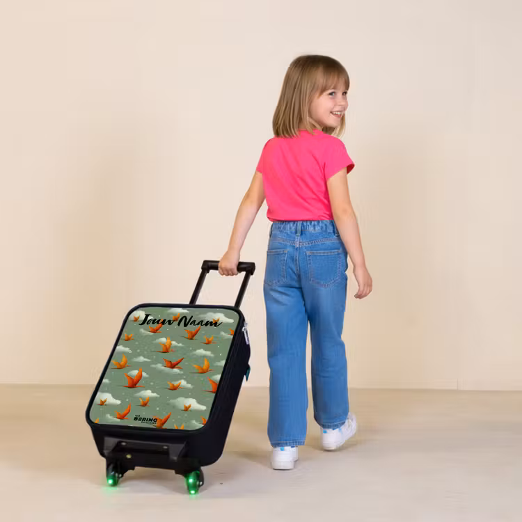 Kinderkoffer met naam - Patroon - Dino - Pterosaurussen — 2