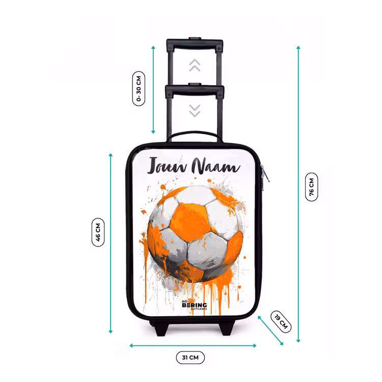 Kinderkoffer met naam - Voetbalvibes - Verf - Oranje — 7