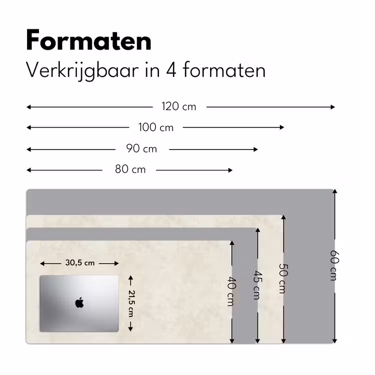 Bureau onderlegger - Crème - Egaal - Beton — 8