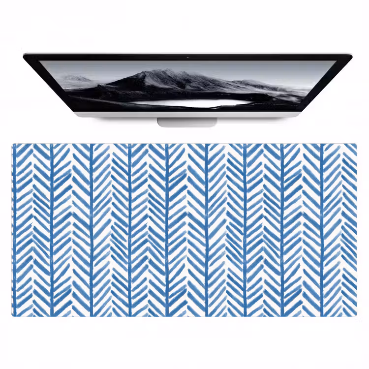 Bureau onderlegger - Patroon - Streep - Blauw — 1