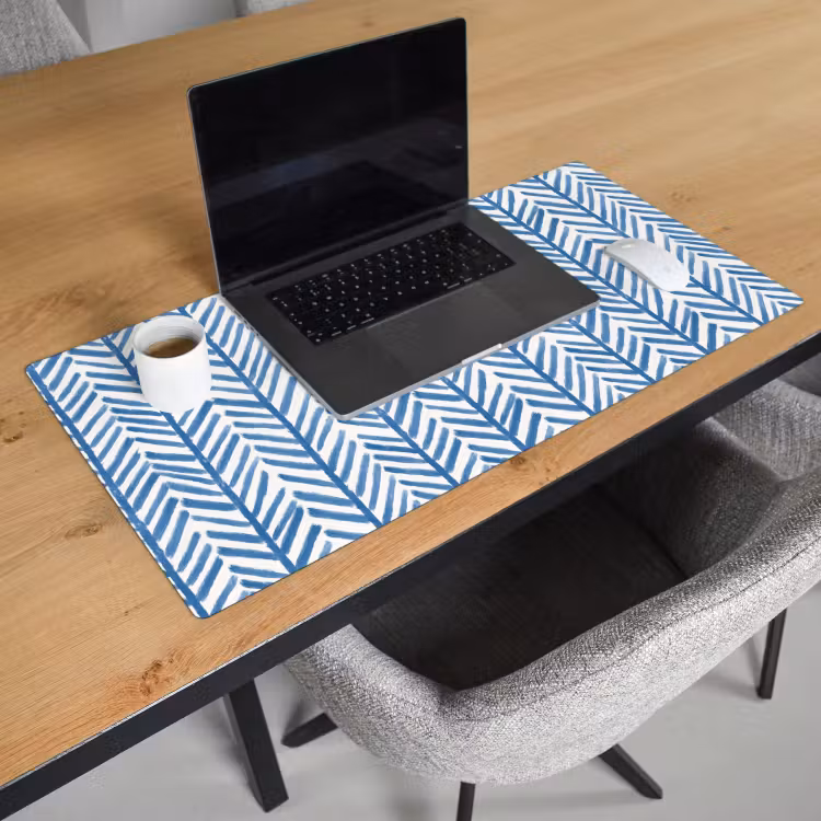 Bureau onderlegger - Patroon - Streep - Blauw — 3