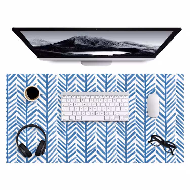 Bureau onderlegger - Patroon - Streep - Blauw — 4