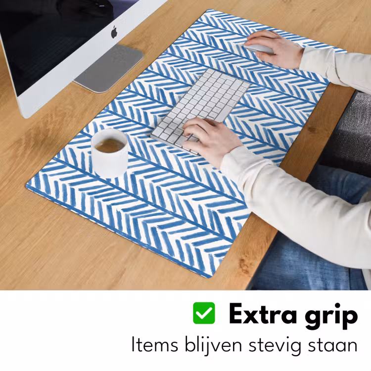 Bureau onderlegger - Patroon - Streep - Blauw — 6