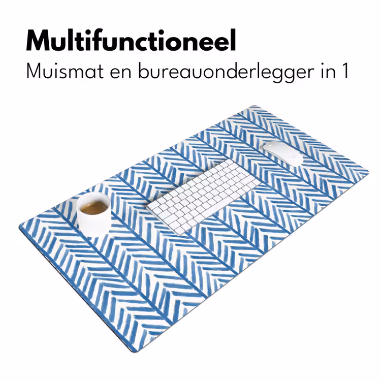 Bureau onderlegger - Patroon - Streep - Blauw — 7