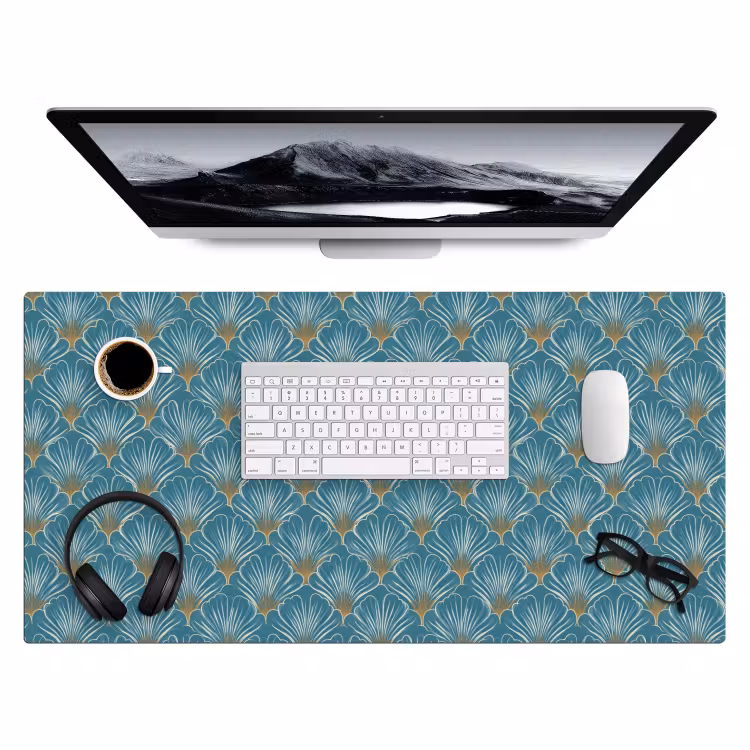 Bureau onderlegger - Symmetrisch - Patroon - Blauw — 4